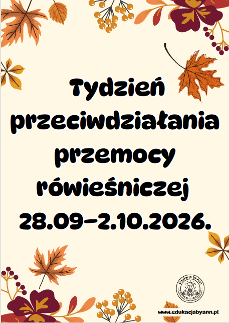 Tydzień przeciwdziałania przemocy rówieśniczej 28.09–2.10.2026