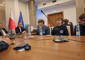 Spotkanie grupy z ZSP1 z Ministrem Infrastruktury