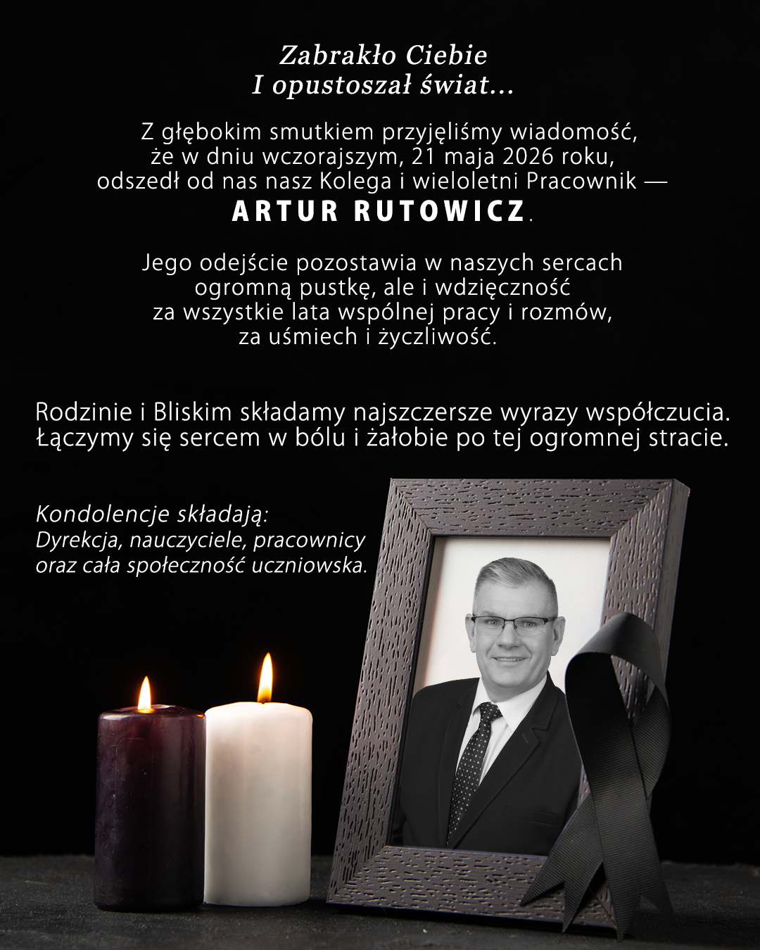 ostanie porzegnianie Artur Rutowicz